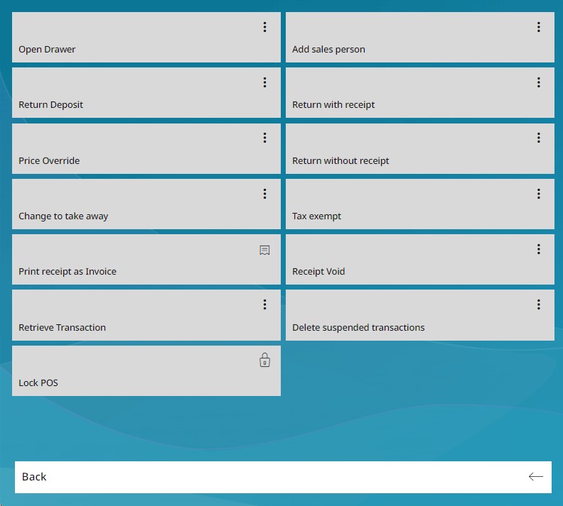 The functions under the Favorites menu