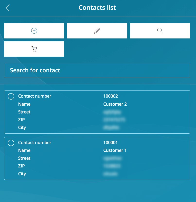 Selecting a customer