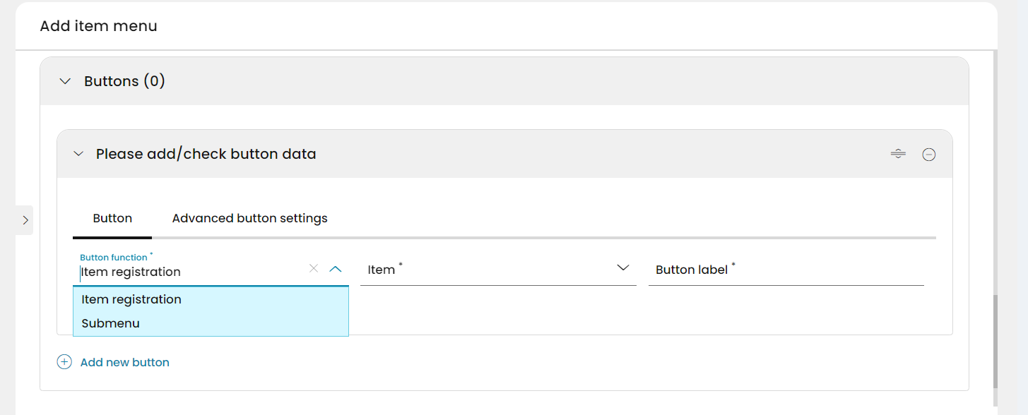 Adding button data mask