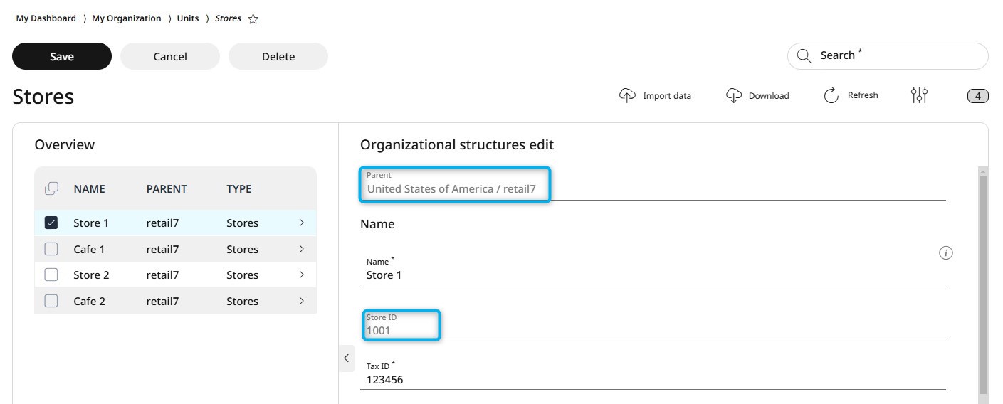 When editing, some basic data cannot be modified