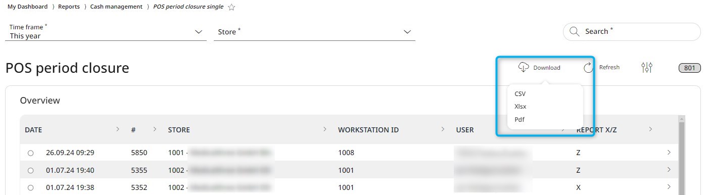 Choose the relevant file format for download