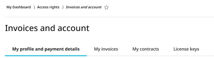 The Invoices and Account menu has four tabs with all your customer data