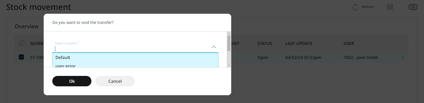 Deleting an element must always be confirmed in a popup